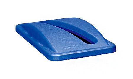 Saalfeld Redistribution Slim Jim Recycle Bin Lid 2.8 X 11.5 X 20.5 Inch, Blue, Plastic, Rectangular, Canopy, Snap-On - FG270388BLUE