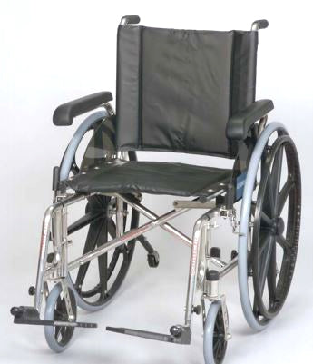 Gendron - MRI Non-Magnetic Wheelchair Full Length Arm Swing-Away Footrest Black Upholstery 20 Inch Seat Width Adult 350 lbs. Weight Capacity - 4000MRQ2