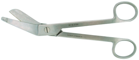 BR Surgical BR Surgical Bandage Scissors Esmarch 8 Inch Length Surgical Grade Stainless Steel NonSterile Finger Ring Handle Angled Blunt/Blunt - BR08-91320