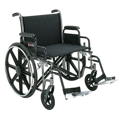 Merits Health Products Bariatric Wheelchair Voyageur Heavy Duty Dual Axle Desk Length Arm Removable Arm Style Composite Mag Wheel Black Upholstery 22 Inch Seat Width 400 Lbs. Weight Capacity - N473XMDZMU0