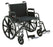 Merits Health Products Bariatric Wheelchair Desk Length Arm Removable Arm Style Composite Mag Wheel Black Upholstery 20 Inch Seat Width - N573WMDZMU0