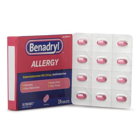 Benadryl - Allergy Relief 25 mg Strength Tablet 24 per Box - 50580022651