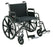 Merits Health Products Bariatric Wheelchair Desk Length Arm Removable Arm Style Composite Mag Wheel Black Upholstery 24 Inch Seat Width - N573UMDZMU0