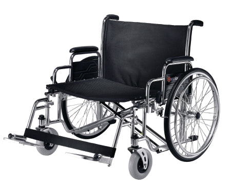 Merits Health Products Bariatric Wheelchair Desk Length Arm Removable Arm Style Composite Mag Wheel Black Upholstery 26 Inch Seat Width - N572FMDZMU0