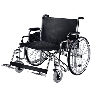 Merits Health Products Bariatric Wheelchair Zion Heavy Duty Desk Length Arm Removable Arm Style Composite Mag Wheel Black Upholstery 26 Inch Seat Width 600 Lbs. Weight Capacity - N472FMDZMU0