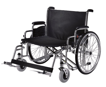 Merits Health Products Bariatric Wheelchair Desk Length Arm Removable Arm Style Composite Mag Wheel Black Upholstery 28 Inch Seat Width - N572BMDZMU0