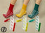 Alba Healthcare Confetti Treads Fall Management Slipper Socks Adult Large Yellow Above the Ankle - 90381