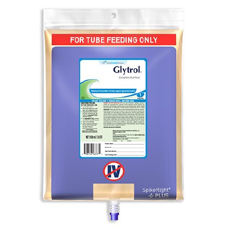 Nestle Healthcare Nutrition Tube Feeding Formula Glytrol 50.7 Oz. Bag Ready To Hang Unflavored Adult - 9871632391