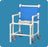 IPU Original Shower Chair Fixed Arm PVC Frame Mesh Back - SC9200
