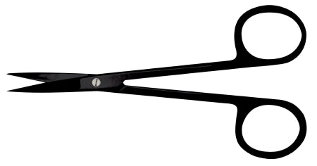 BR Surgical BR Surgical Iris Scissors 4-1/2 Inch Length Surgical Grade Ceramic Coated Stainless Steel NonSterile Finger Ring Handle Straight Sharp/Sharp - BR08-34012CC