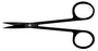 BR Surgical - Iris Scissors 4-1/2 Inch Length Surgical Grade Ceramic Coated Stainless Steel NonSterile Finger Ring Handle Curved Sharp Tip / Sharp Tip - BR08-34112CC