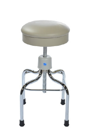 Pedigo Products - Operating Room Stool Contoured Backrest Screw Shaft Gray - P-1038-SS-GRY