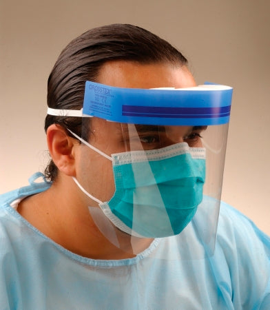 SPS Medical Supply Crosstex Face Shield One Size Fits Most 3/4 Length Antifog Disposable NonSterile - GCSS
