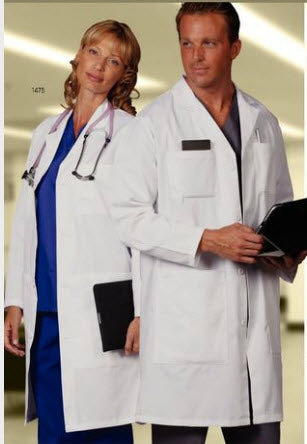 Fashion Seal Uniforms - Lab Coat White 2X-Large Knee Length Reusable - 1475-2XL