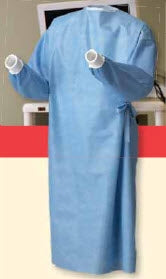 Cardinal Astound Non-Reinforced Surgical Gown with Towel X-Large / X-Long Unisex AAMI Level 3 Sterile Blue - 95995