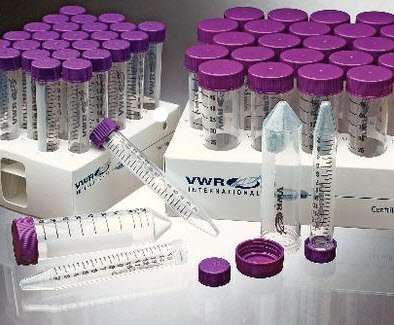 VWR SuperClear Ultra-High Performance - Centrifuge Tube Conical Bottom Plain 17 X 118 mm 15 mL Purple Cap Closure Polypropylene Tube - 21008-216