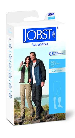 JOBST ActiveWear - Compression Socks Knee High Small Cool White Closed Toe - 110479