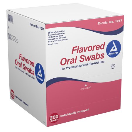 Dynarex - Oral Swabstick Foam Tip Dentifrice - 1217