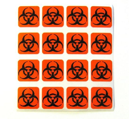 Healthmark Industries Pre-Printed Label Warning Label 1 X 1 Inch - BIO-1X1