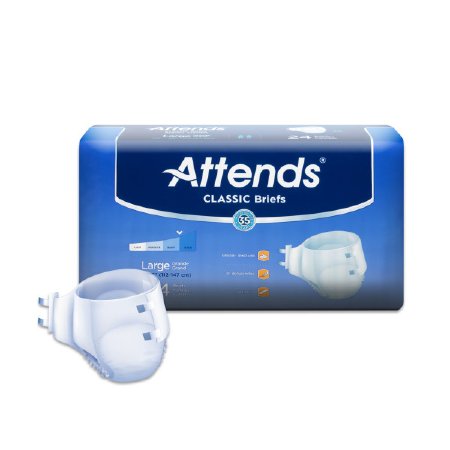 Attends Healthcare Products AttendsClassic Adult Incontinent Brief Tab Closure Large Disposable Heavy Absorbency - BRB30