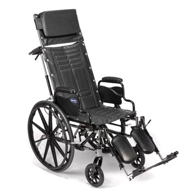 Invacare Tracer SX5 Recliner Reclining Wheelchair Dual Axle Desk Length Arm Padded, Removable Arm Style Mag Wheel 20 Inch Seat Width 300 lbs. Weight Capacity - TRSX5RC6P/T94HEP