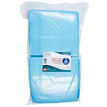 Dynarex - Underpad 30 X 36 Inch Disposable Fluff / Polymer Heavy Absorbency - 1348