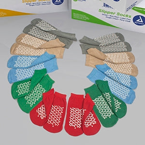 Soft Sole - Slipper Socks Youth Small Red Ankle High - 2180