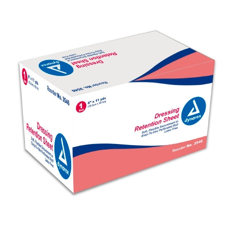 Dynarex Dyna-Fix Dressing Retention Sheet Roll Non-Woven Fabric 6 Inch X 11 Yards - 3546