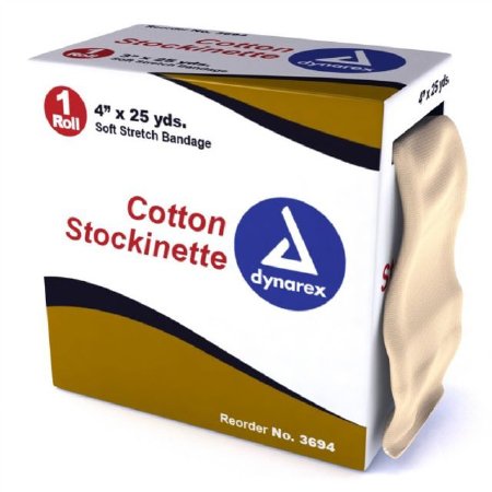 Dynarex - Stockinette Tubular 4 Inch X 25 Yard Cotton NonSterile - 3694