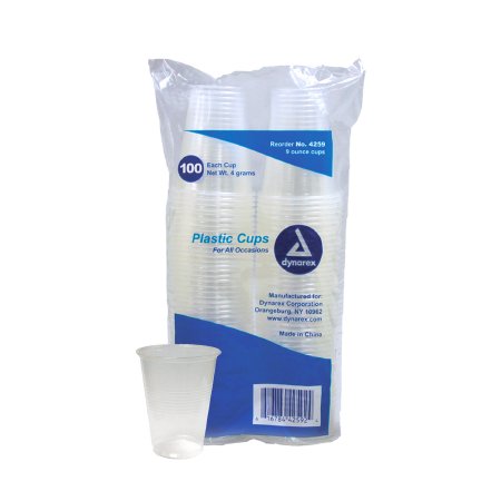 Dynarex - Drinking Cup 9 oz. Translucent Plastic Disposable - 4259