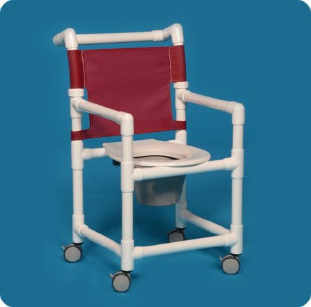 IPU Select Commode / Shower Chair Fixed Arm PVC Frame Mesh Back - ESC17 P