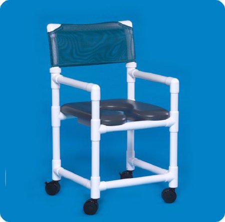 IPU IPU Shower Chair ipu Fixed Arm PVC Frame Mesh Back - SC200-OS-FS
