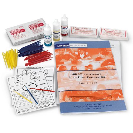 Lab-Aids ABO-Rh Combination ABO / Rh Blood Typing - Student Lab Activity - SB13739 A