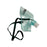 Dynarex Aerosol Face Mask Short Style Adult User One Size Fits Most Adjustable Nose Clip / Elastic Strap - 5402