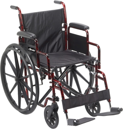 Rebel - Lightweight Wheelchair Desk Length Arm Swing-Away Footrest Black Upholstery 18 Inch Seat Width Adult 300 lbs. Weight Capacity - RTLREB18DDA-SF