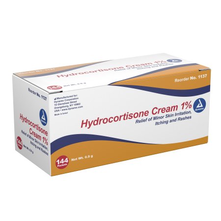 Dynarex - Itch Relief 1% Strength Cream 0.9 Gram Individual Packet - 1137