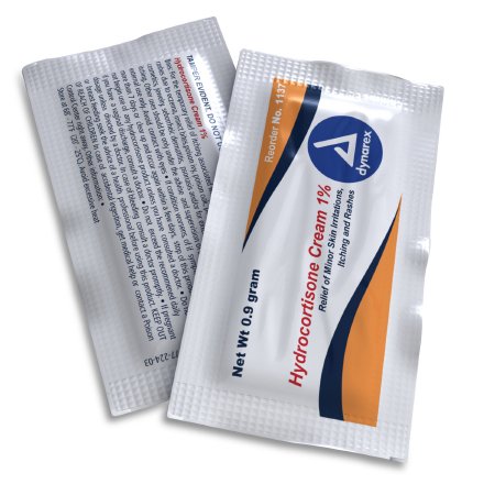 Dynarex Itch Relief 1% Strength Cream 0.9 Gram Individual Packet - 1137