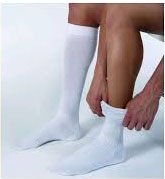 BSN Medical Activewear Compression Socks Knee High Large Cool White Closed Toe - 110491