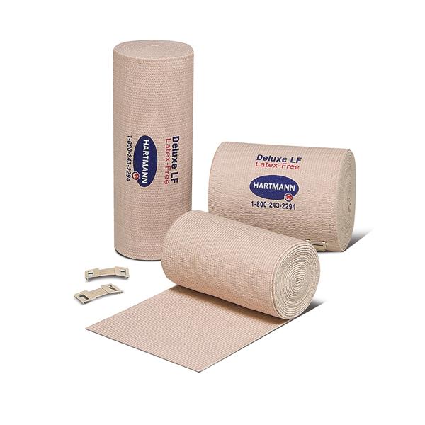Hartmann USA Bandage 6"X11Yd Stretch Elastic Clip Closure Tan Lf Non-Sterile Ea, 6 Ea/Bx - 38610000