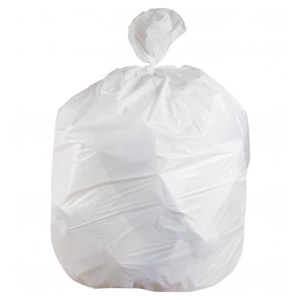 Heritage Bag Company Bag Trash Super Tuf 40-45Gal Lldpe 0-9/10Mm Flat Pack 40X46" White 100/Ca - H8046TW