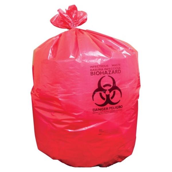 Heritage Bag Company Bag Biohazard 24X23" 8-10Gal Twst Tie Ldpe Rd 1-3/10Mil Symbl Ns 500/Case - A4823PR