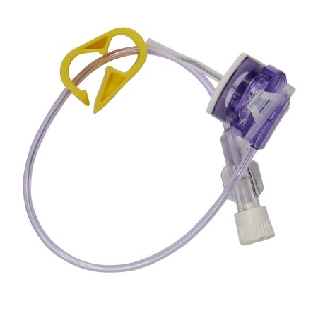PowerLoc EZ - Huber Infusion Set 20 Gauge 1 Inch 7 Inch Tubing Without Port - SHW20-100