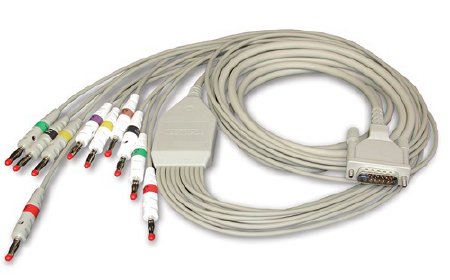 Schiller America ECG/EKG Patient Cable 2 Meter, 10-Leads, With Banana Plug - 2.400071S