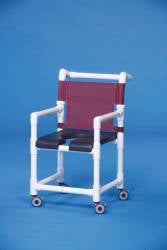 IPU IPU Shower Chair ipu Fixed Arm PVC Frame Mesh Back - SC200-OS-FS