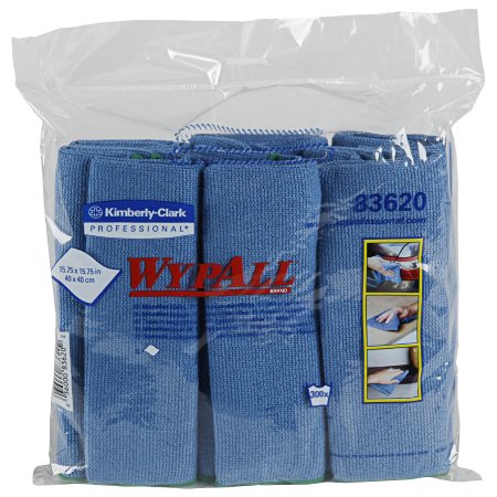 WypAll - Cleaning Cloth Blue NonSterile Microfiber 15-3/4 X 15-3/4 Inch Reusable - 83620