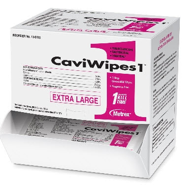 Metrex Research CaviWipes1 Surface Disinfectant Premoistened Wipe 50 Count Canister Disposable Alcohol Scent - 13-5155
