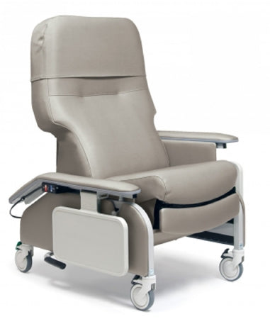 Lumex - Multi-Position Recliner Concrete Vinyl 4 Casters - FR566DG8604