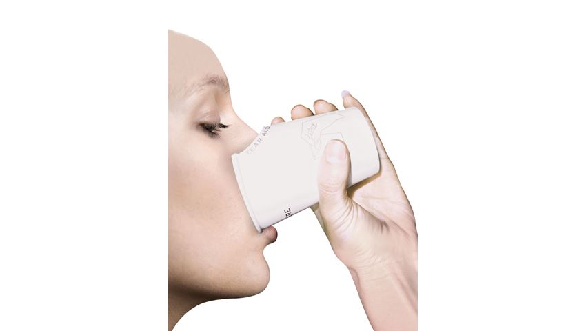 Alimed Dual Cup ADL Dysphagia Cup 8 oz. White Paper Disposable - 83064