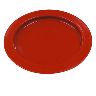 Fabrication Enterprises Inner Lip Plate Red Reusable Plastic 9 Inch Diameter - 62-0100