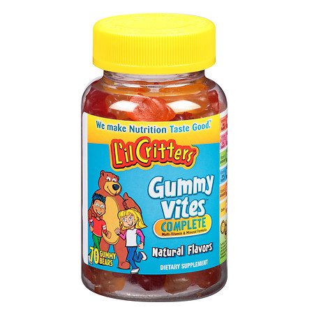 L'il Critters - Multivitamin Supplement Vitamin A / Ascorbic Acid / Vitamin D 2100 IU - 400 IU - 20 mg Strength Gummy 70 per Bottle Assorted Fruit Flavors - 02791700623